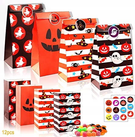 Torby na Słodycze Halloween Papierowe 20x12 12 szt