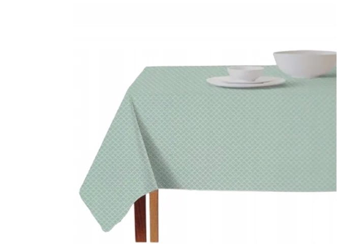 Obrus Plamoodporny Żakardowy 110x160 Miętowy