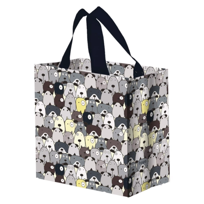 Torba na zakupy 10L 25x15x27 Pysiaki szara 1szt