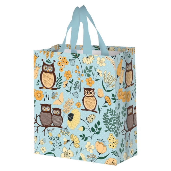 Torba na zakupy 14L 30x14x33 Sówki błękitna 1szt