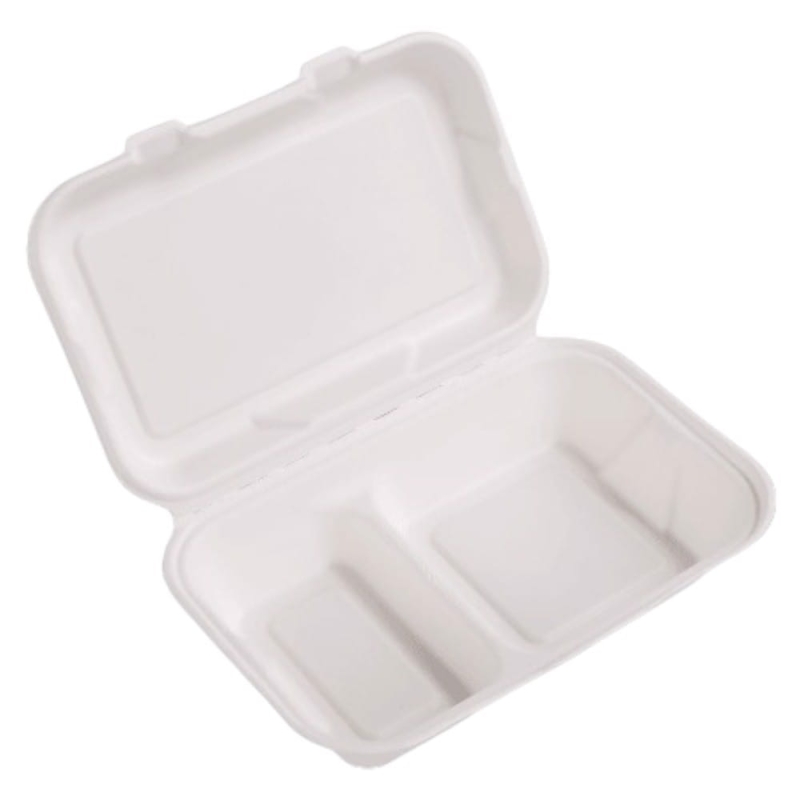 Menu box dwudzielny 251x166 pulpa trzcinowa 50szt