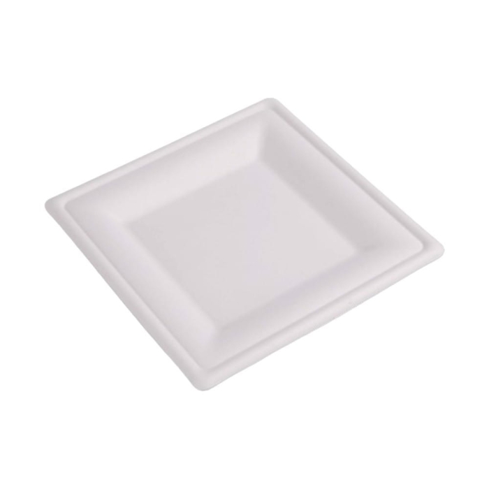 Talerz kwadratowy 16x16cm 6'' pulpa trzcinowa 50sz