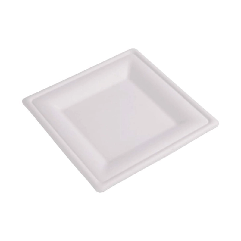 Talerz kwadratowy 16x16cm 6'' pulpa trzcinowa 50sz