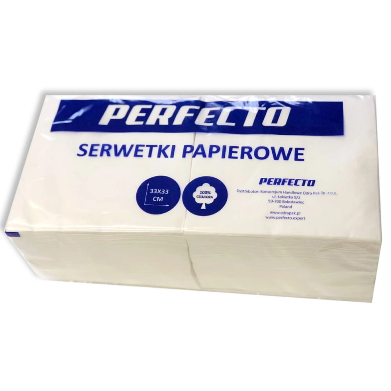 Serwetka Gastronomiczna 33X33 Cięta Biała 500Szt