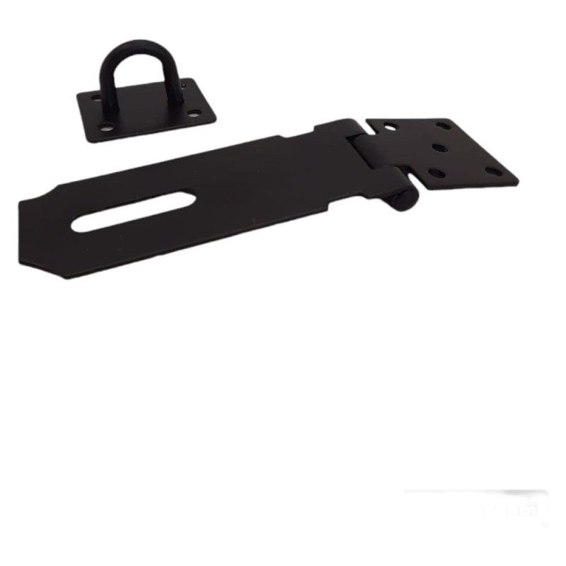 Wrzeciądz skobel na kłódkę do drzwi czarny