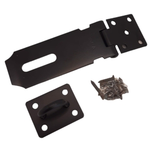 Wrzeciądz skobel na kłódkę do drzwi czarny