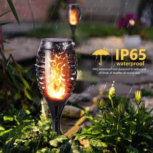 Lampki solarne pochodnia 6 szt efekt płomieni LED