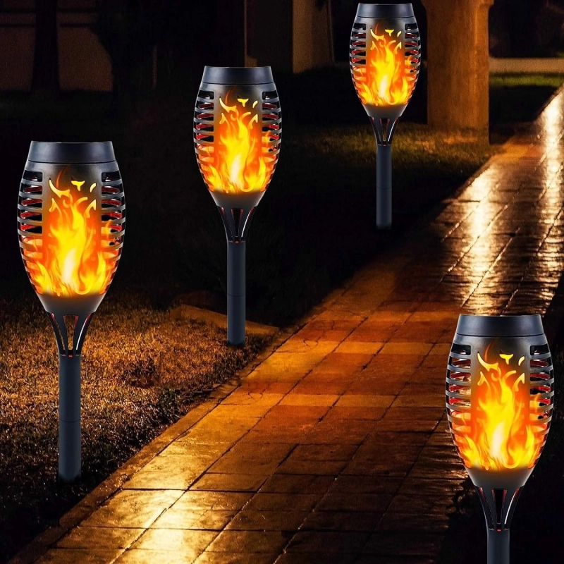 Lampki solarne pochodnia 6 szt efekt płomieni LED