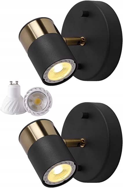 Lampa ścienna Reflektor ścienny obrotowy GU10 2szt