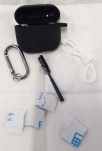 Zestaw Silikonowe Etui Na Airpods 3 Szczotka Czarn