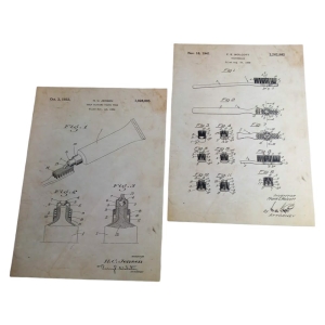 Plakat ilustracja szczoteczki do zębów Vintage 2sz