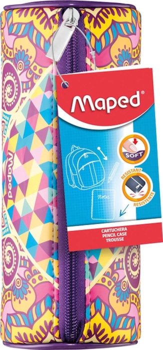 Piórnik tuba MAPED Mozaika Fioletowy