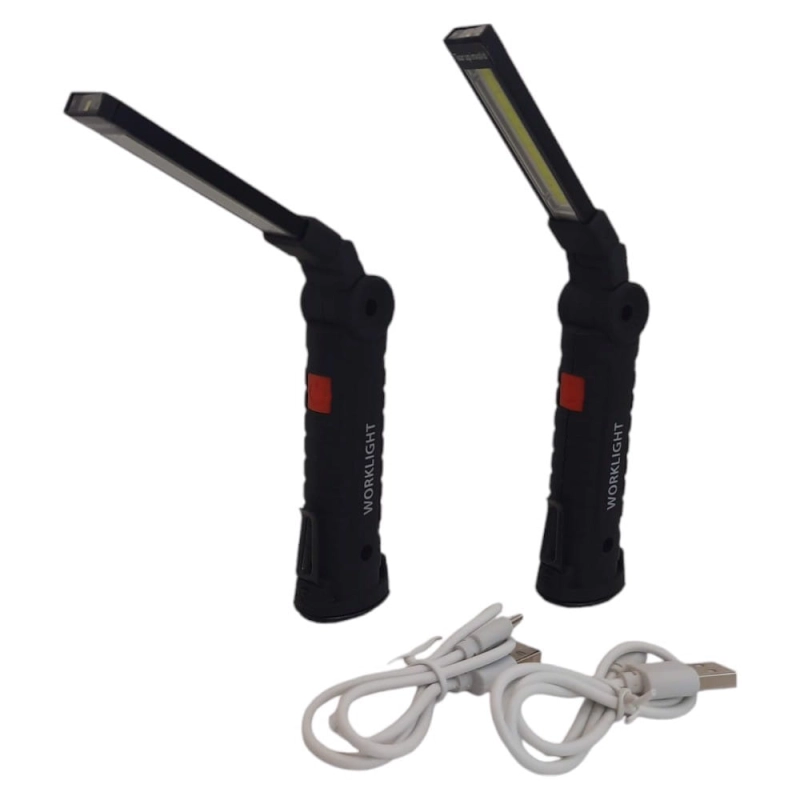 Latarka Akumulatorowa LED 2 szt Kempingowa na USB