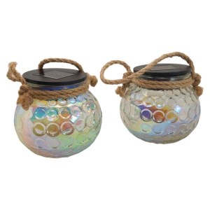 Lampa Ogrodowa LED Solarna Kula Wisząca 2szt