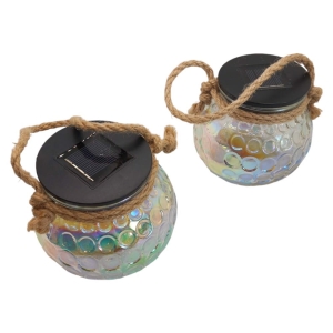 Lampa Ogrodowa LED Solarna Kula Wisząca 2szt