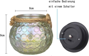Lampa Ogrodowa LED Solarna Kula Wisząca 2szt
