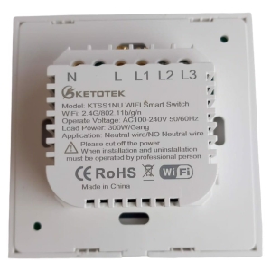 Włącznik Światła Biały Panel 300W Wifi
