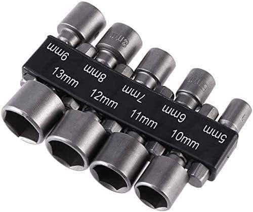 Zestaw kluczy nasadowych 5-13 mm 9szt adapter