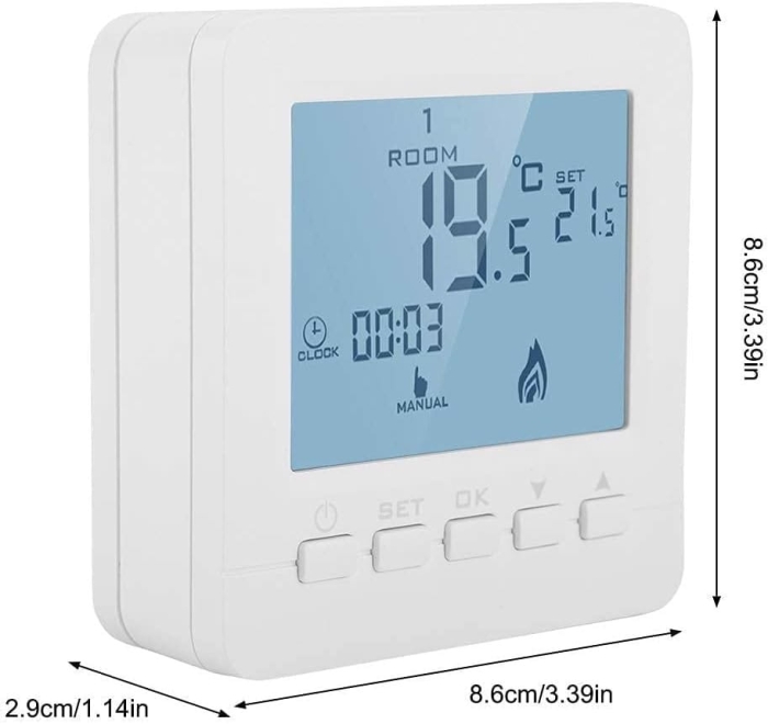 Termostat Cyfrowy Dotykowy Wyświetlacz Lcd