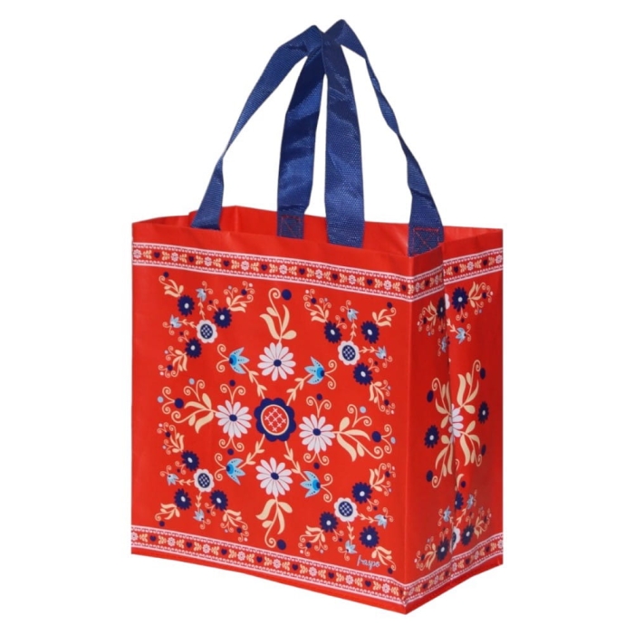 Torba na zakupy 10L 25x15x27 folklor 1szt czerwona