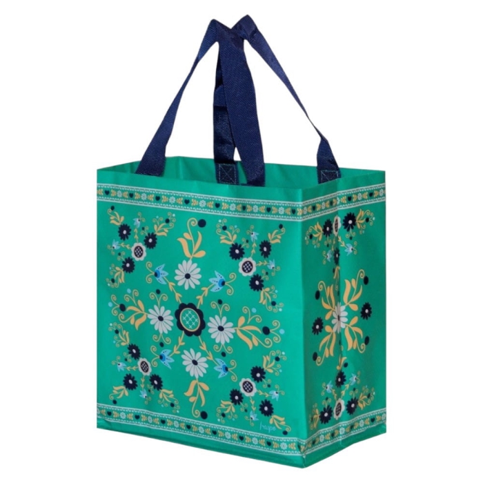 Torba na zakupy 10L 25x15x27 folklor 1szt zielona