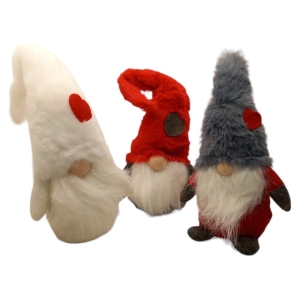 Dekoracja świąteczna Figurki krasnali 29,5cm 3szt