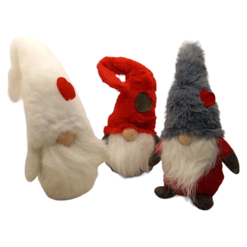 Dekoracja świąteczna Figurki krasnali 29,5cm 3szt