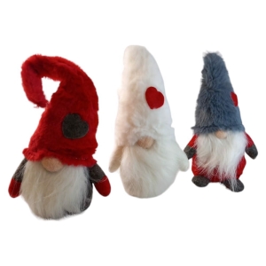 Dekoracja świąteczna Figurki krasnali 29,5cm 3szt