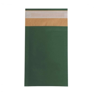 Koperta 165x100mm wyściełana zielona 10szt
