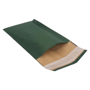 Koperta 165x100mm wyściełana zielona 10szt