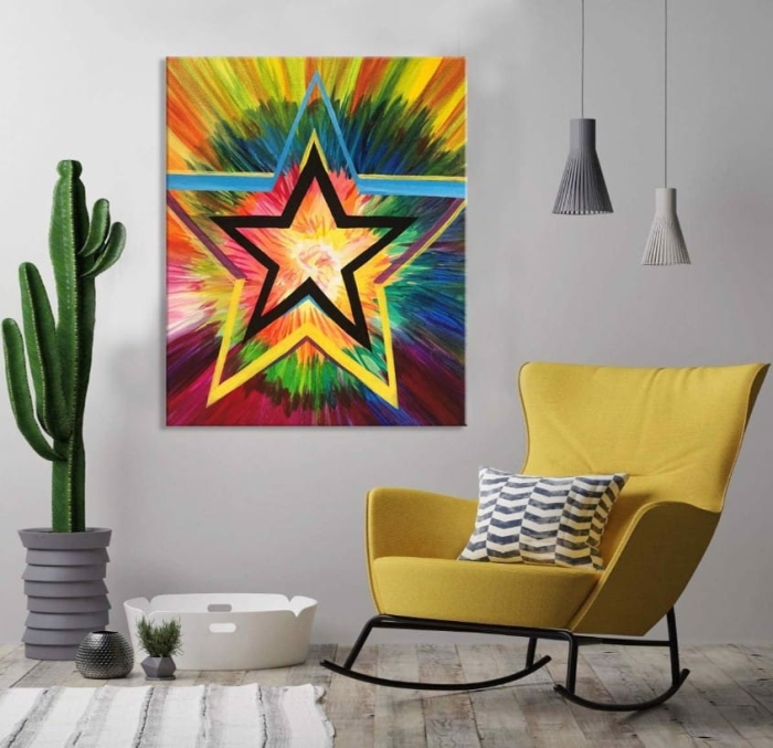 Diy 5D Haft Diamentowy Gwiazda 35X45 Cm