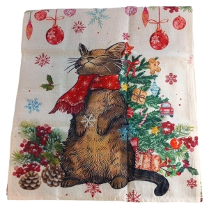 Bieżnik świąteczny na stół obrus Kot 40x140cm