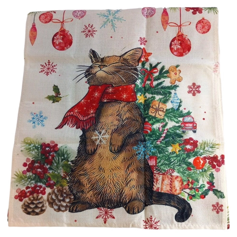 Bieżnik świąteczny na stół obrus Kot 40x140cm