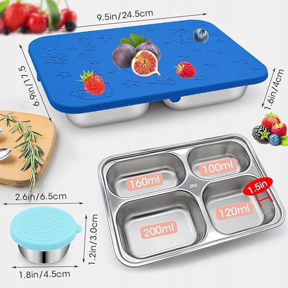Pudełko Śniadaniowe Lunchbox z Przegrodami 580ml