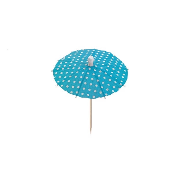 Wykałaczki bankietowe 10cm parasolka 10szt niebies