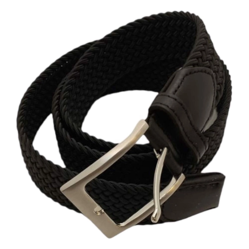 Pasek pleciony Fairwin unisex czarny