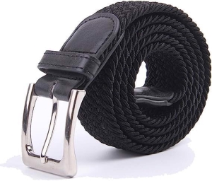 Pasek pleciony Fairwin unisex czarny