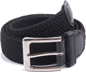 Pasek pleciony Fairwin unisex czarny