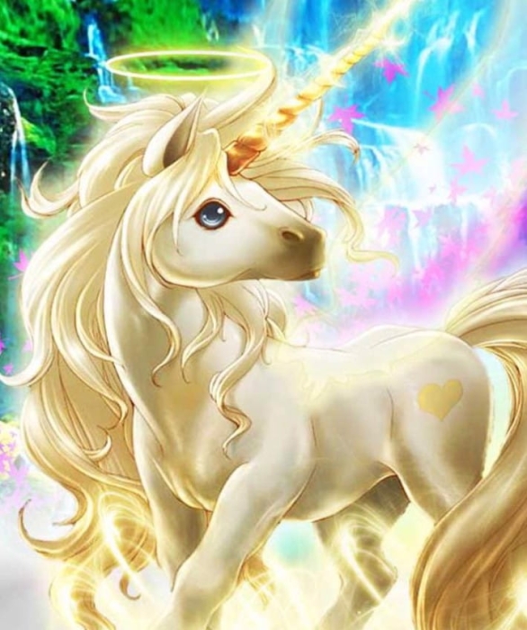 Haft Diamentowy Diy 5D Magiczny Jednorożec