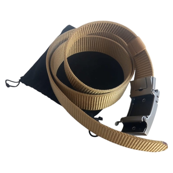 Pasek Męski Nylonowy Khaki Sz. 3,5 Cm Dł. 120 Cm