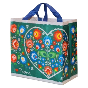 Torba na zakupy 24L 35x20x35 Folklor 1szt malachitowy