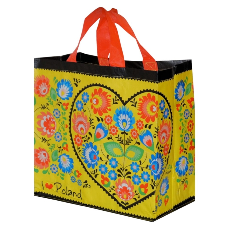 Torba na zakupy 24L 35x20x35 Folklor 1szt żółta