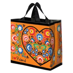 Torba na zakupy 24L 35x20x35 Folklor 1szt pomarańczowa