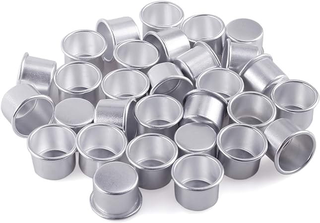 Świeczniki mini aluminiowe 30szt kolor srebrny