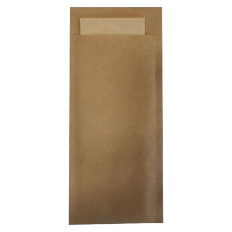 Etui papierowe na sztućce kraft serwetka kr 100szt