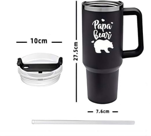Kubek termiczny termos z rurką dzień ojca 1200ml