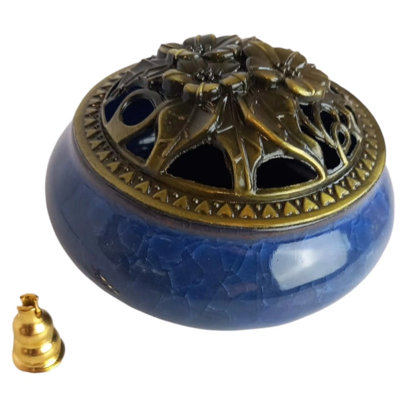 Kadzielnica Ceramiczna Dekoracyjna Niebieska