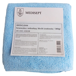 Ściereczka mikrofaza 30x30 360g Mediclean 5szt nie