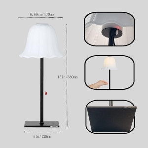 Lampa LED bezprzewodowa USB C lampka nocna vintage