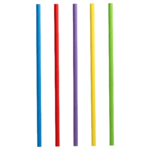 Słomki papierowe 25cm śr.8 kolorowe 100szt Papstar